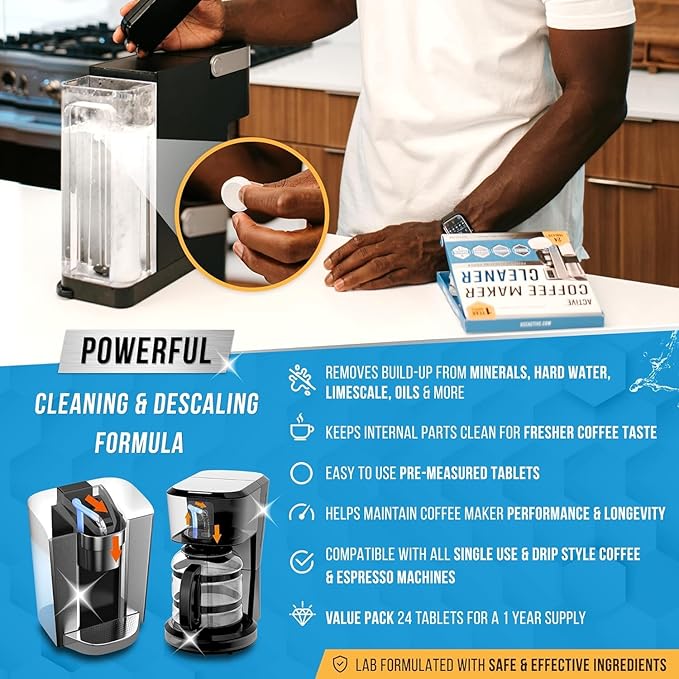 Washer Dishwasher Disposal & Coffee Cleaner Tablets - 96 Tabs Includes ACTIVE Washing Machine Cleaner, Dishwasher, Disposer, Coffee Maker Descale Tabs - Deep Clean & Refresh Appliance - 1 Year Supply-Ruum Studio Home