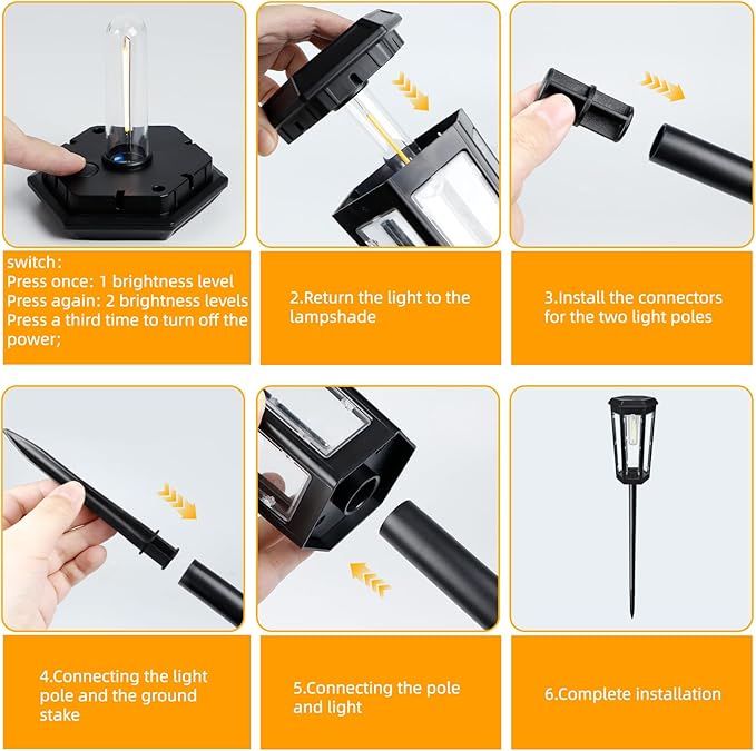 Solar Pathway Lights, Upgraded Solar Bright LED Path Lights, Outdoor Waterproof Garden Landscape Lighting with 2 Lighting Modes & Auto On/Off, for Yard, Landscape, Patio, Lawn, Path, Walkway, Driveway-Ruum Studio Home