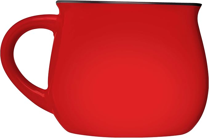 DISCOUNT PROMOS Glazed Campfire Coffee Mugs 12 oz. Set of 10, Bulk Pack - Perfect for Coffee, Tea, Espresso, Hot Cocoa, Other Beverages - Red-Ruum Studio Home