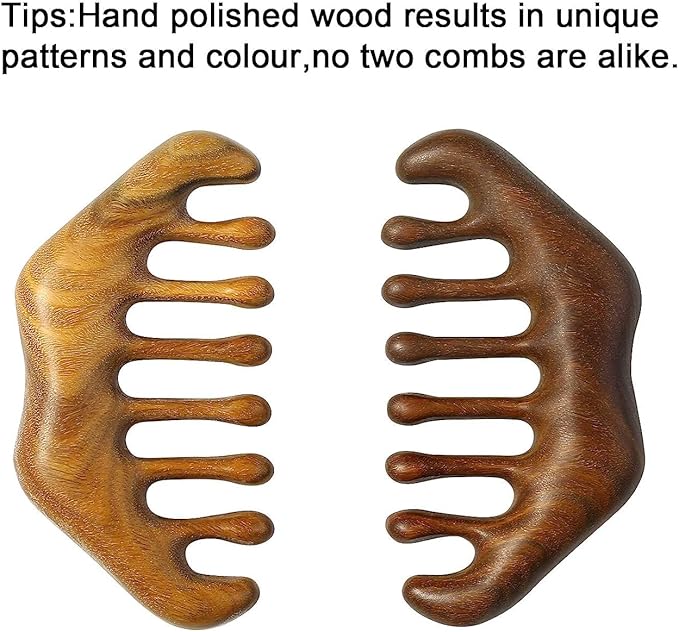 Massage Wooden Comb,Wood Wide Tooth Hair Comb, Scraping Scalp Massage,Handheld No Static Head Tool,1 Pieces.-Ruum Studio Home