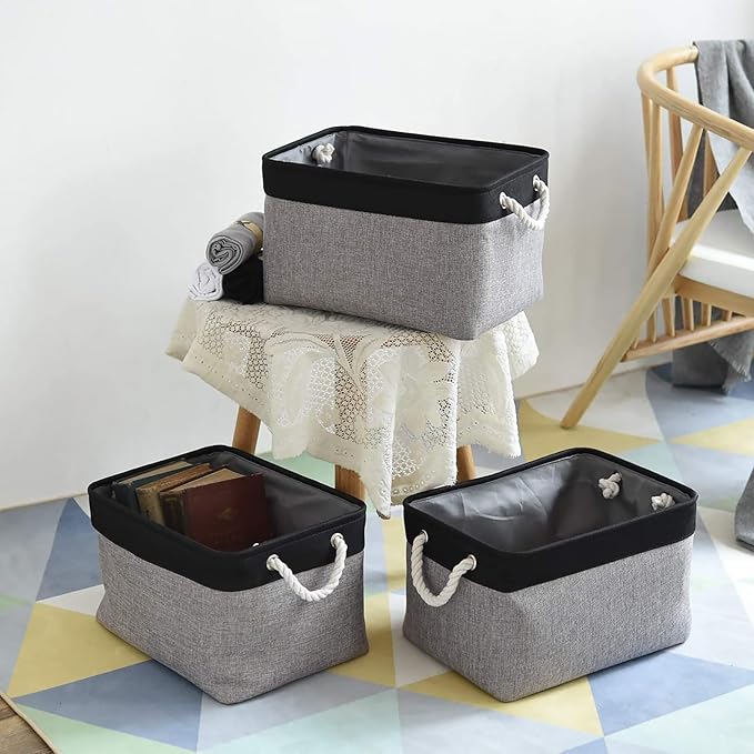 Storage Bins, Storage Cubes Storage Containers for Organizing with Handles for Organizer Bins (15.7 x 11.8 x 8.2 inches)-Ruum Studio Home