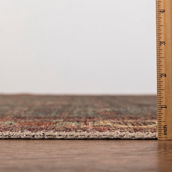 Keen Home Design 9x12 Rug - Machine Washable Area Rug with Non-Slip Backing, Ideal for Living Room, Dining Room, Bedroom - Vintage, Easy Clean, Durable, Low Pile Rug - (9' x 12')-Ruum Studio Home