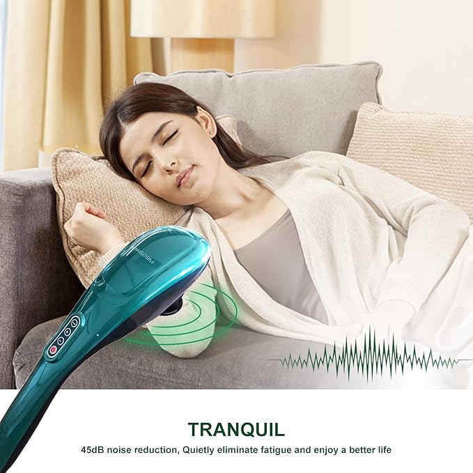 Handheld Back Massager | Deep Tissue Percussion Massage for Back, Neck, Shoulders, Waist and Legs (dark green)-Ruum Studio Home