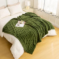YUSOKI Luxury 3D Bubble Throw Blanket 3.1lb,All Ages,Home Decoration, (Olive Green,60 * 80inches)-Ruum Studio Home