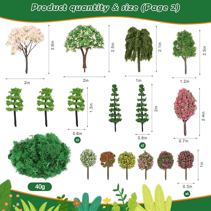 Thrilez 210 Pieces Miniature Fairy Garden Accessories, Including Resin Animals, Miniature Figurines, Micro Landscape Ornaments Kit, Fake Diorama Trees for Fairy Garden Decor-Ruum Studio Home