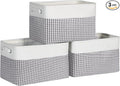 Kntiwiwo Foldable Storage Bins 15" x 10" x 9.5" Fabric Storage Basket Cube with Handles Large Linen Closet Organizer Bins for Organizing Shelf Home, Set of 3, Houndstooth-Ruum Studio Home