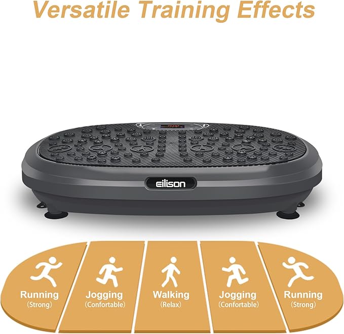 EILISON FitMax 3D XL Vibration Plate Exercise Machine - Whole Body Workout Vibration Platform w/Loop Bands - Lymphatic Drainage Machine for Weight Loss, Shaping, Wellness, Recovery-Ruum Studio Home
