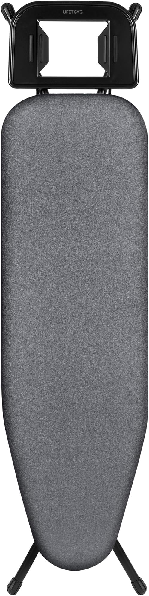 Classic Ironing Board 43" X 13" W/with Iron Rest | Full Metal Construction| Height Adjustable | Heat & Scorch Resistant Fabric | Anti-Skid Feet | Easy to Fold (Dark Grey)-Ruum Studio Home