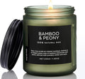 M&SENSE Bamboo Peony Spring Jar Candles for Home Scented Natural Organic Soy Candle Gifts for Women, 7.05oz 50 Hour Hours Burn Fresh Smelling Aromatherapy Gifts for Stress Relief-Ruum Studio Home