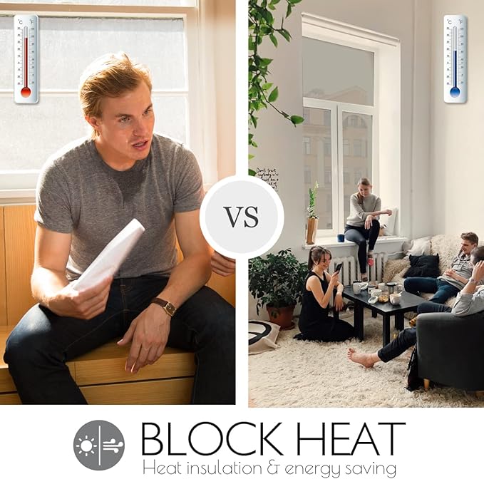 HIDBEA One Way Mirror Window Film Daytime Privacy, Reflective Window Tint for Home, Heat Control UV Blocking, Non-Adhesive Self Static Cling Window Sticker (Silver, 29.5 Inch x 6.5 Feet)-Ruum Studio Home