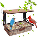 Window Bird Feeder with Strong Suction Cups, Metal Bird Feeders for Outdoors Birdwatching Gifts for Cats & Nature Lovers-Ruum Studio Home