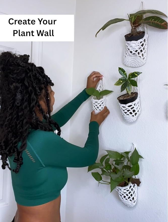 2PK Wall Planters for Indoor Plants, Macrame Plant Hanger | Wall Planter, Plant Hanger, Hanging Planter (2PK, for 6 inch Pot)-Ruum Studio Home