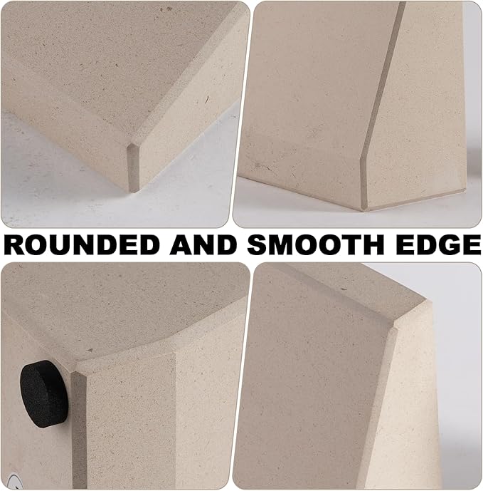 Book End, Natural Marble Bookend for Shelves, Non-Skid Bookends for Heavy Books, Heavy Duty Book Stopper for CDs and Oversized Books, Luxury Book Shelf Holder, Moleanos Beige-Ruum Studio Home