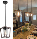 SGLfarmty Farmhouse Bar Pendant Lighting for Kitchen, Single Pendant Island Light with Wooden Finish，Modern Industrial Metal Pendant Light Fixtures，Rustic Ceiling Lantern Hanging Light,1 Pack-Ruum Studio Home