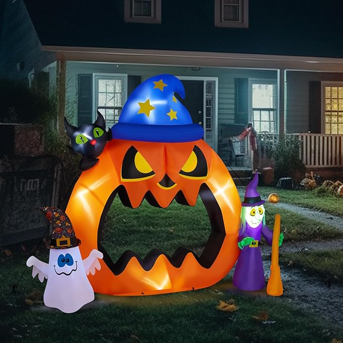 AW Animated Halloween Decorations,Scary Witch,6 FT Life Size Standing Clown,Motion/Sound Activated LED Eyes Creepy Sound,Haunted House Props,Party Outdoor Indoor Lawn Yard Patio 2025-Ruum Studio Home