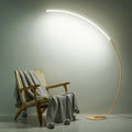 NUÜR Arc Floor Lamp, 67" Tall Gold LED Modern Standing Floor Lamp with Remote Control, Arched Bright Floor Lamps for Living Room Bedroom Office Home-Ruum Studio Home
