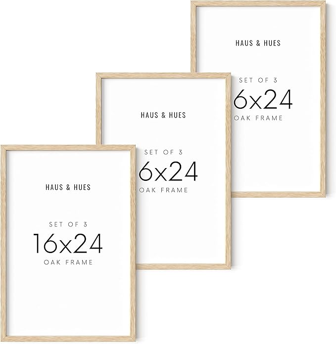 HAUS AND HUES Picture Frames - Set of 3 Beige 16x24 Frames for Wall Art-Ruum Studio Home