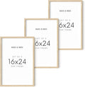 HAUS AND HUES Picture Frames - Set of 3 Beige 16x24 Frames for Wall Art-Ruum Studio Home