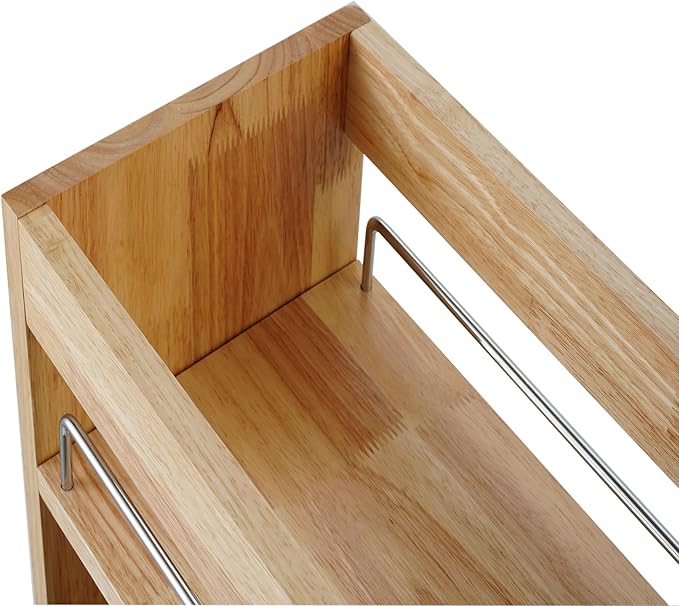DINDON Pull Out Spice Rack Organizer for Cabinet, (5" W x 21.9" D x 25.2" H) Multi-Use Wood Pull Out Cabinet Organizer Slide Out Shelf Cabinet Storage for Kitchen, Pantry Organization-Ruum Studio Home