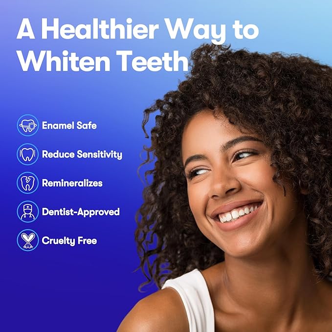 MySmile Teeth Whitening Strips 14 Treatments Kit, Hydroxyapatite-Infuse White Strips, Non-Sensitive Teeth Whitening with Soothing Natural Ingredients, Enamel-Safe, Residue-Free, Non-Slip(28 Count)-Ruum Studio Home
