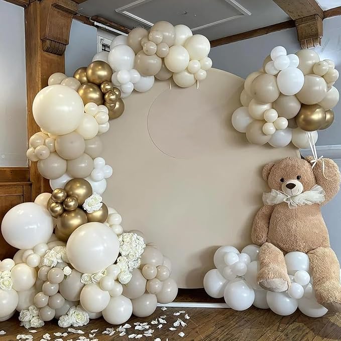 130pcs Ivory White Balloons Different Sizes 18" 12" 10" 5" Party Latex Balloons for Birthday Baby Shower Graduation Wedding Gender Reveal Anniversary Party Decorations-Ruum Studio Home