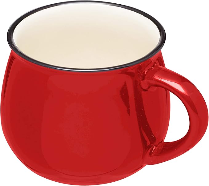 DISCOUNT PROMOS Glazed Campfire Coffee Mugs 12 oz. Set of 10, Bulk Pack - Perfect for Coffee, Tea, Espresso, Hot Cocoa, Other Beverages - Red-Ruum Studio Home