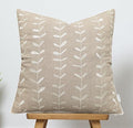 VAGMINE Embroidered Lollipop Pillow Cover - 18x18 Inches Square - 100% Linen Natural Decorative Cushion Cover - Farmhouse Rustic Embroidery - Cozy Accent for Sofa, Bed, Living Room, Neutral Home Decor-Ruum Studio Home