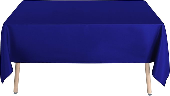 sancua Rectangle Tablecloth - 54 x 108 Inch - Stain and Wrinkle Resistant Washable Polyester Table Cloth, Decorative Fabric Table Cover for Dining Tables, Buffet Parties and Camping, Blue-Ruum Studio Home