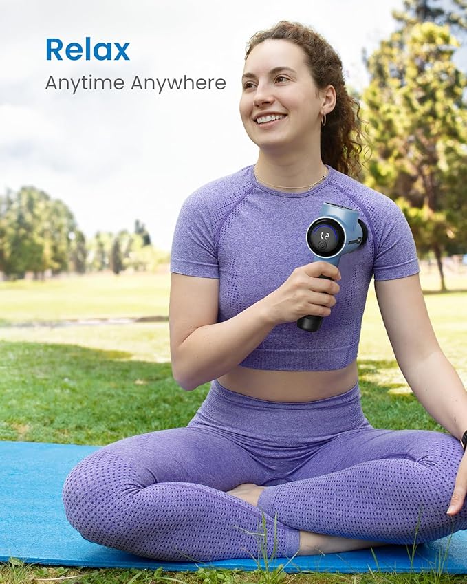 RENPHO Massage Gun Deep Tissue, Portable Percussion Massager for Back and Neck, Gifts for Men and Women, Handheld Device with Carry Case, Active-Ruum Studio Home