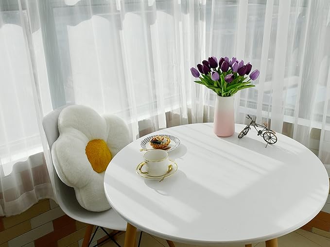 Mandy's Artificial Tulips 20 Stems Shades of Purple PU Faux Flowers for Wedding Home Decor 13.5 Inch-Ruum Studio Home