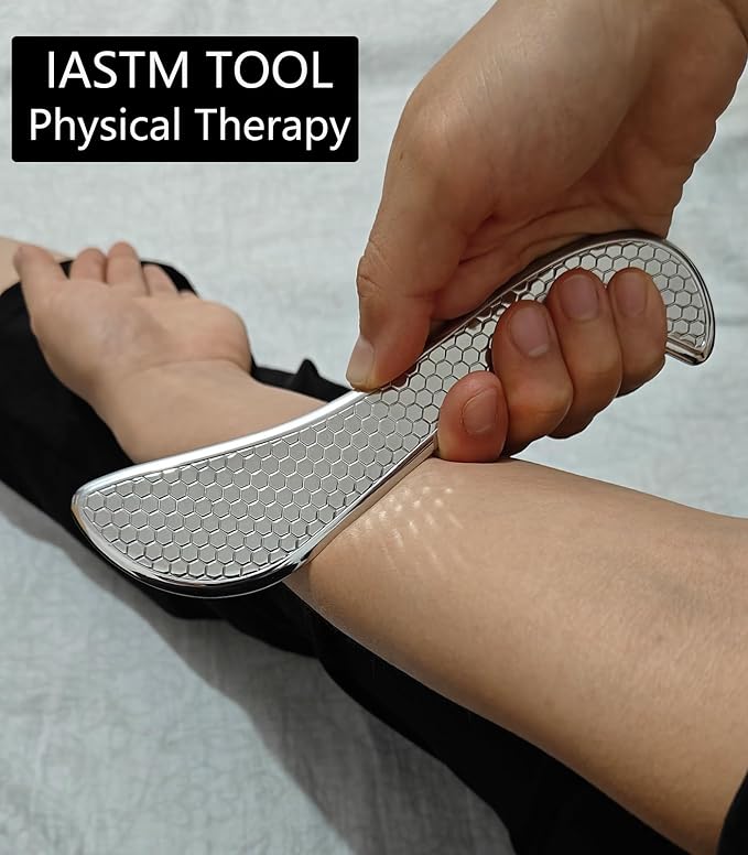 4 in 1 Stainless Steel Muscle Scraper Tool Set, IASTM Physical Therapy Massage Tools, Gua Sha Massage Scraping Tool with Storage Case-Ruum Studio Home
