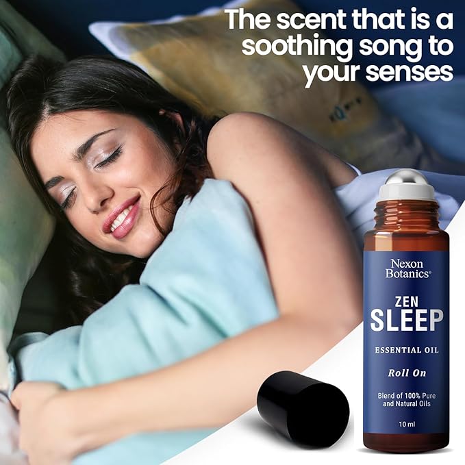 Zen Sleep Essential Oil Roll-On 10 ml - Calming Blend for Serenity & Deep Sleep - Easy-to-Use Roller Ball - Nexon Botanics-Ruum Studio Home