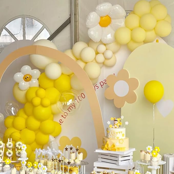 130pcs Mustard Yellow Balloons Different Sizes 18" 12" 10" 5" Lemon Yellow Latex Balloon Garland Arch Kit for Birthday Baby Shower Graduation Wedding Gender Reveal Party Decorations-Ruum Studio Home