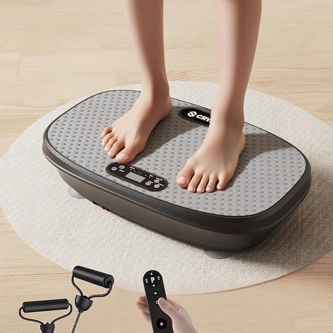 MAIBO Vibration Plate Exercise Machine, Vibration Plate for Lymphatic Drainage, Full Body Workout Shaker for Weight Loss, 200 Adjustable Speeds, Vibrate Stand Shake Board Sport Gym for Women Men-Ruum Studio Home