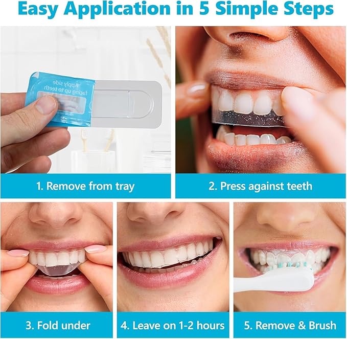 Advanced Teeth Whitening Strips – Pack of 10 (5 Treatments) - 5 Shades Brighter in 5 Days - Mint Flavored with Enamel Safe Comfort Fit Technology - Teeth Whitening Kit for Sensitive Teeth-Ruum Studio Home