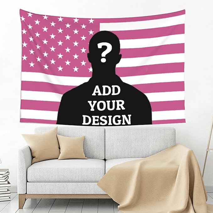 Custom Tapestry For Wall Bedroom Custom Backdrop Personalized Image Text Photo Customized Funny Tapestry Banners And Signs Mother's Day Vertical Tapestrys-Ruum Studio Home