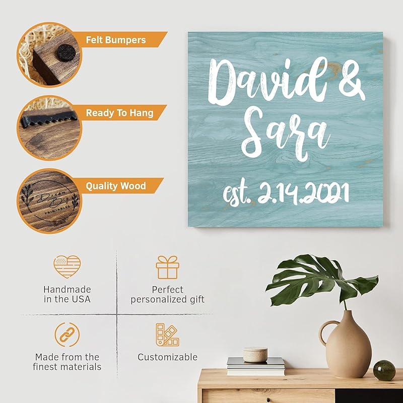 Custom Wood Signs Personalized | Farmhouse Decor | Personalized Signs | Personalized Rustic Wood Signs | Father's Day Gift | Custom Sign | Ready to Hang! (16x16 Inches)-Ruum Studio Home