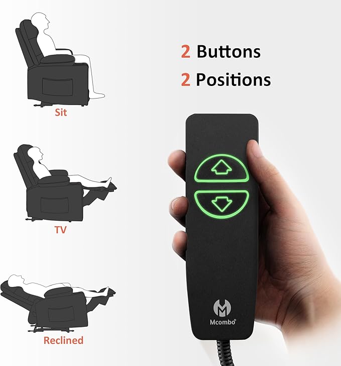 MCombo Zero Gravity Power Recliner Chair with Heat and Vibration Massage, Reclining Chair with USB Ports, Cup Holders for Living Room, Faux Leather PR621 (Grey)-Ruum Studio Home