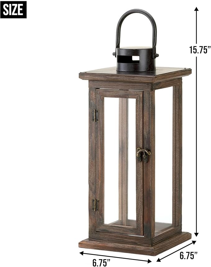 Koehler Home Decor Perfect Lodge Wooden Lantern-Ruum Studio Home