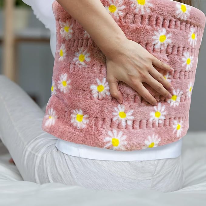 GOQOTOMO Flower Heating Pad for Back Pain Relief- 12" x 24"12 Heat Levels, 8 Timers Stay on, Machine Washable -F1224-Ruum Studio Home