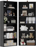 IRONCK Bookshelves and Bookcases Set of 2 Floor Standing 6 Tiers Display Storage Shelves 70 in Tall Bookcase Home Decor Furniture for Home Office, Living Room, Bed Room-Ruum Studio Home