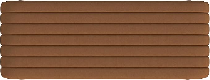 Modern Arch Channel Bedroom Bench Ottoman, 48" Entryway Bench and Shoe Rack, Soft Cushion Bench for Bedroom End of Bed, Ottoman Bench for Living Room, Bedroom, Entryway (Beach Rust Velvet)-Ruum Studio Home