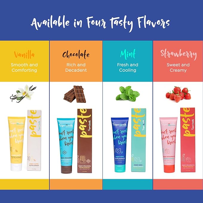 Fluoride Toothpaste - Adults & Kids, Fights Cavities, Whitens, Nano Hydroxyapatite, Dentist Developed, Safe Clean Ingredients, Gentle on Sensitive Teeth, Vitamins D3 & K2, 4 Tasty Flavors-Ruum Studio Home