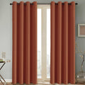 H.VERSAILTEX Thermal Insulated Blackout Window Panels Microfiber Formaldehyde-Free Kids Curtains for Holiday Season Home Decoration,Grommet Top,52 by 96 - Inch - Orange - Set of 2-Ruum Studio Home