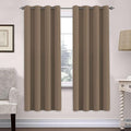 H.VERSAILTEX Ultra Soft Microfiber Thermal Insulated Antique Copper Grommet Blackout Curtains/Window Treatment Draperies 52 by 72 - Inch for Living Room/Bedroom, Set of 2 - Macchiato-Ruum Studio Home