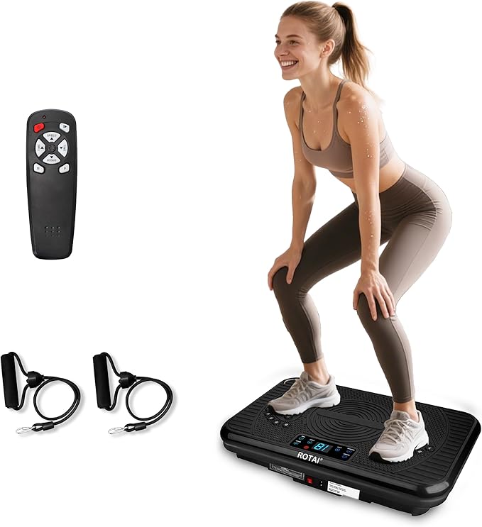 Shake Plate Vibration Exercise Machine for Lymphatic Drainage Massager & Weight Loss, 400 lbs Capacity Whole Body Vibrating Plate Workout for Women and Men-Ruum Studio Home