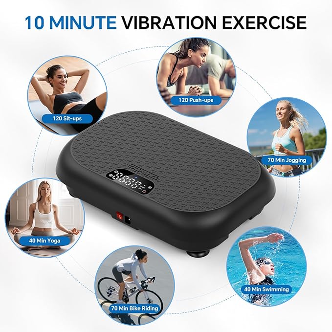 Vibration Plate Exercise Machine Weight Loss, Full Body Shaker Workout Vibration Plates Lymphatic Drainage, Stand Shake Vibrating Plate for Women Men 450 Lbs Capacity Fitness Platform-Ruum Studio Home