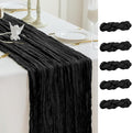 Sioloc Black Cheesecloth Table Runner Fall Autumn Decor for Home 10ft Table Cloth for Wedding Birthday Party Halloween Thanksgiving Decorations-Ruum Studio Home