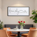Foutcheou Family is Everything Wall Decor Sign 32"×12" for Family Living Room Large Wood Framed Wall Art Hanging Decoration (Black)-Ruum Studio Home