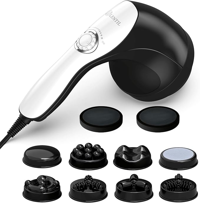 Cellulite Massager Handheld, Body Sculpting Machine, Massage Lymphatic Stomach Abdomen Arm Belly Fat with 8 Massage Heads;Suitable in Gym Office Home Travel, Ideal Gifts for Women Man-Ruum Studio Home